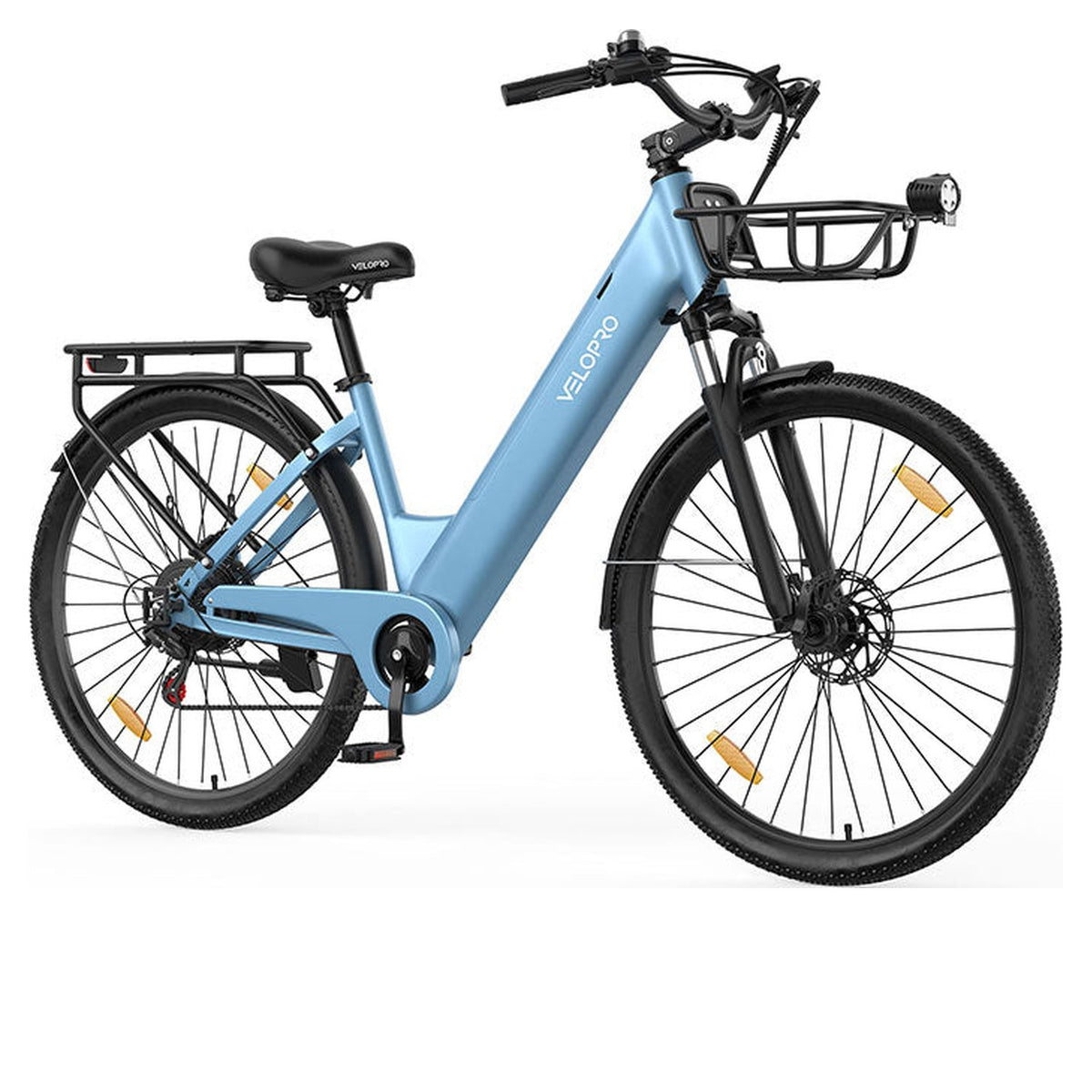 Velopro C1 Pro Elektrische Stadsfiets Lichtblauw - Hypebikes