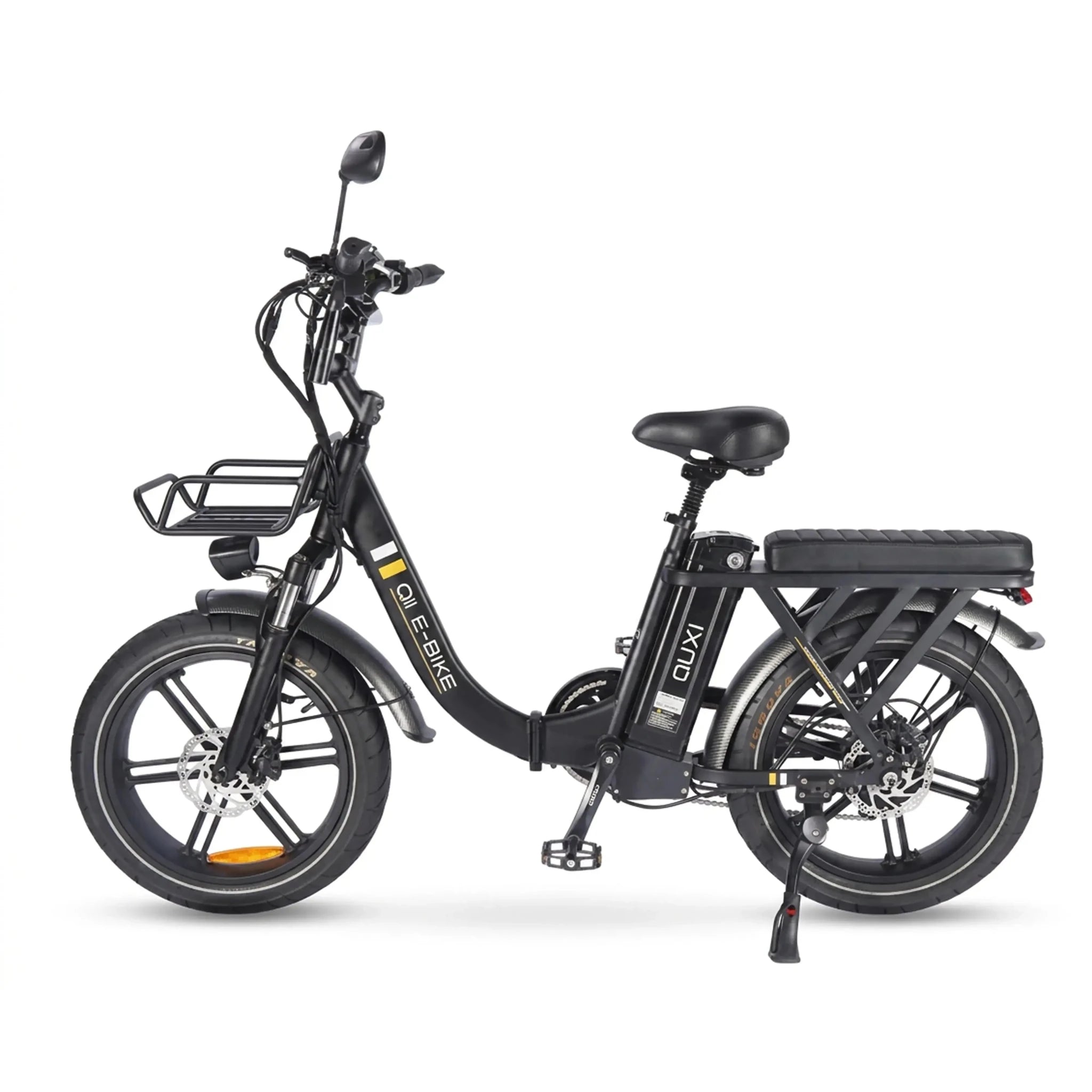 OUXI Q11 Zwarte Opvouwbare Fatbike Elektrisch 250W Met Hydraulische Remmen - Hypebikes