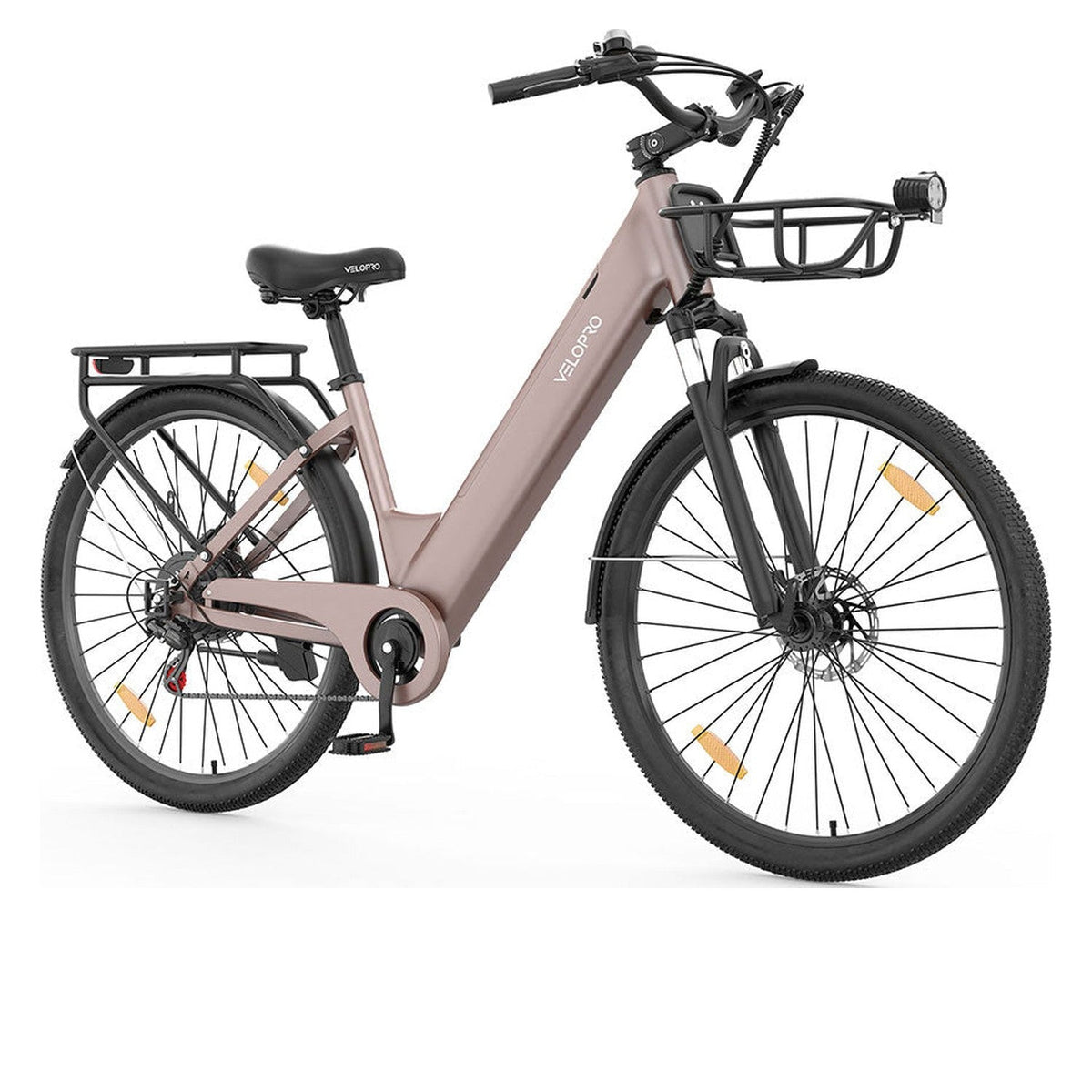 Velopro C1 Pro Elektrische Stadsfiets Roségoud - Hypebikes