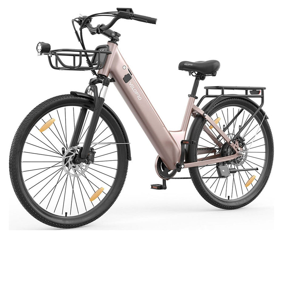 Velopro C1 Pro Elektrische Stadsfiets Roségoud - Hypebikes