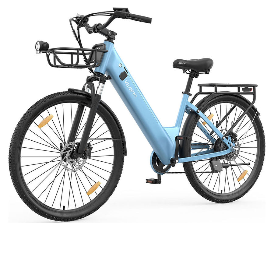 Velopro C1 Pro Elektrische Stadsfiets Lichtblauw - Hypebikes
