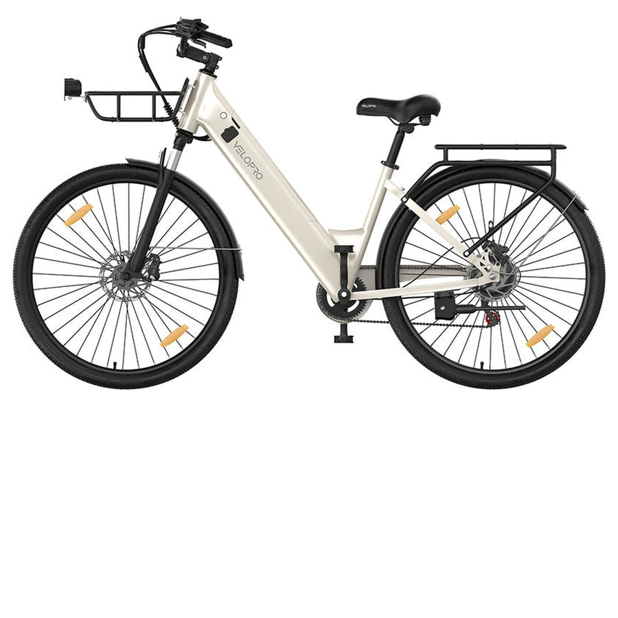 Velopro C1 Pro Elektrische Stadsfiets Wit - Hypebikes