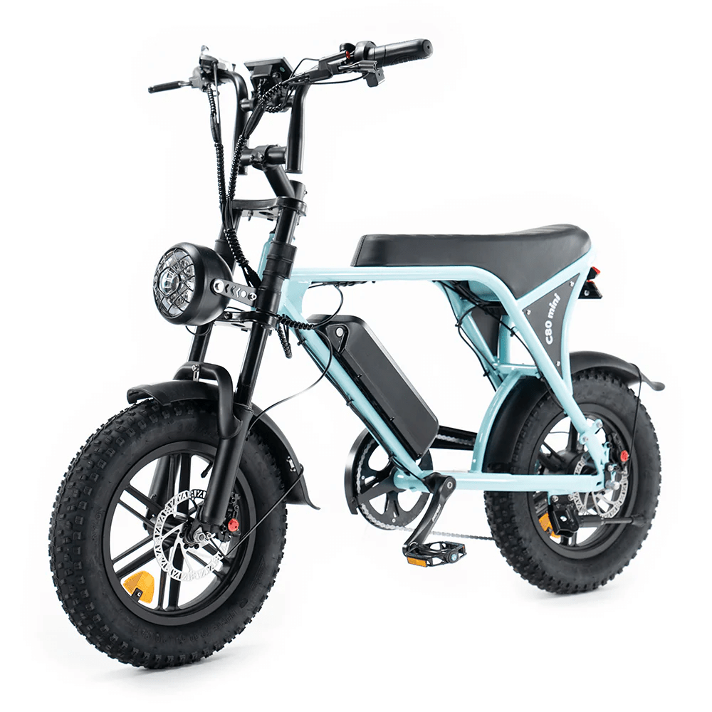 OUXI C80 Mini Fatbike - Licht Blauw - Hydraulische Remmen - Hypebikes