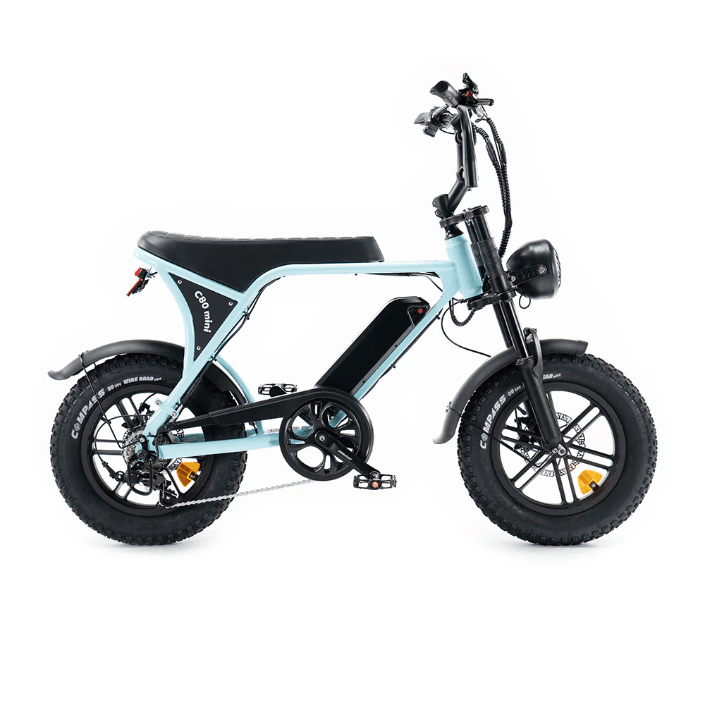OUXI C80 Mini Fatbike - Licht Blauw - Hydraulische Remmen - Hypebikes