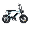 OUXI C80 Mini Fatbike – Hellblau – Hydraulische Bremsen 