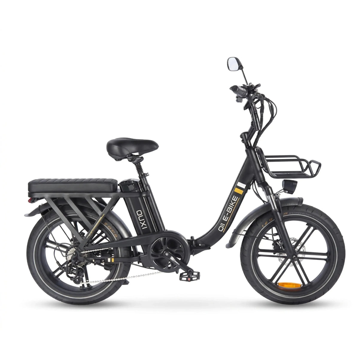 OUXI Q11 Zwarte Opvouwbare Fatbike Elektrisch 250W Met Hydraulische Remmen