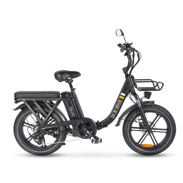 OUXI Q11 Negra Fatbike eléctrica plegable 250W con frenos hidráulicos