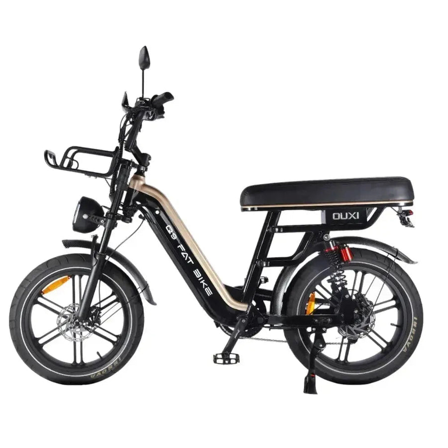 OUXI Q9 Zwarte Fatbike met Lage Instap en Robuust Frame - Hypebikes