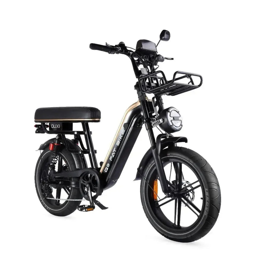 OUXI Q9 Zwarte Fatbike met Lage Instap en Robuust Frame - Hypebikes