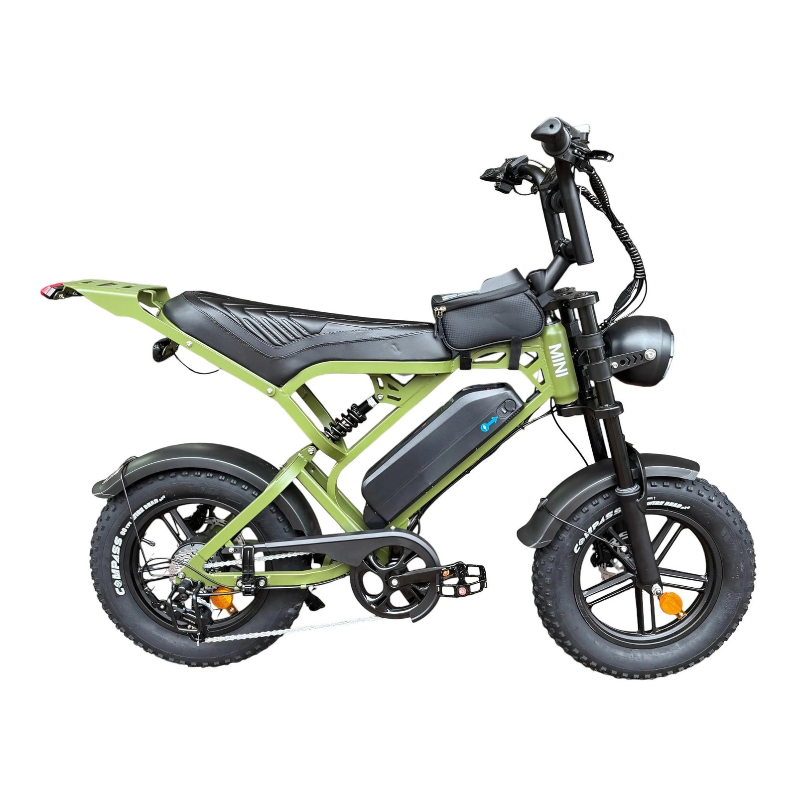QmWheel V20 Mini Elektrische Fatbike Groen Compact Krachtig - Hypebikes