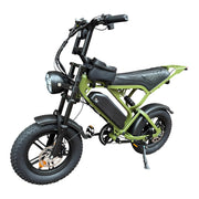 QmWheel V20 Mini Elektrische Fatbike Groen Compact Krachtig - Hypebikes