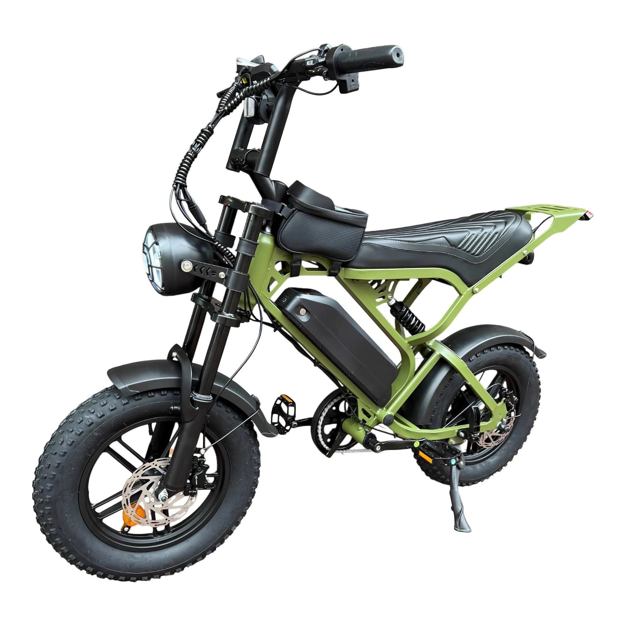 QmWheel V20 Mini Elektrische Fatbike Groen Compact Krachtig - Hypebikes