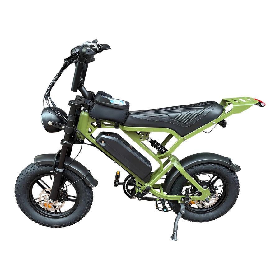 QmWheel V20 Mini Elektrische Fatbike Groen Compact Krachtig - Hypebikes