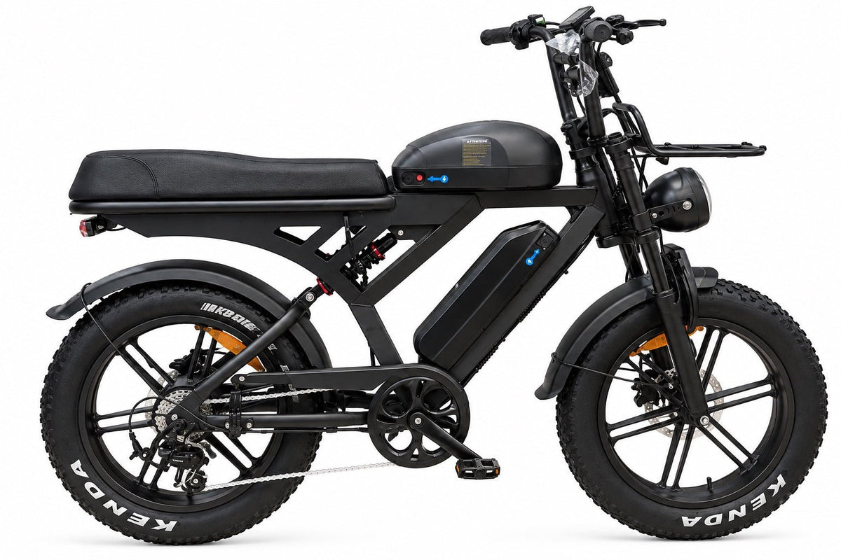 QMWHEEL V30 - Fatbike Dubbele Accu - Zwart - Hypebikes